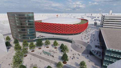 Zdroj: REDSTONE REAL ESTATE Popis Vizualizace hokejové haly z projektu podnikatele Morávka u Velkomoravské ulice v Olomouci. Spolupracují na něm architektonická studia Obermeyer Helika a ateliér Šuráň Zdroj: REDSTONE REAL ESTATE Popis Vizualizace hokejové haly z projektu podnikatele Morávka u Velkomoravské ulice v Olomouci. Spolupracují na něm architektonická studia Obermeyer Helika a ateliér Šuráň Zdroj: REDSTONE REAL ESTATE Popis Vizualizace hokejové haly z projektu podnikatele Morávka u Velkomoravsk